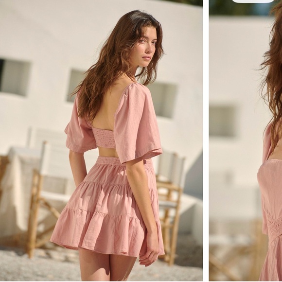 Free People Pink Cross of Sunlight Mini Dress - Picture 2 of 4